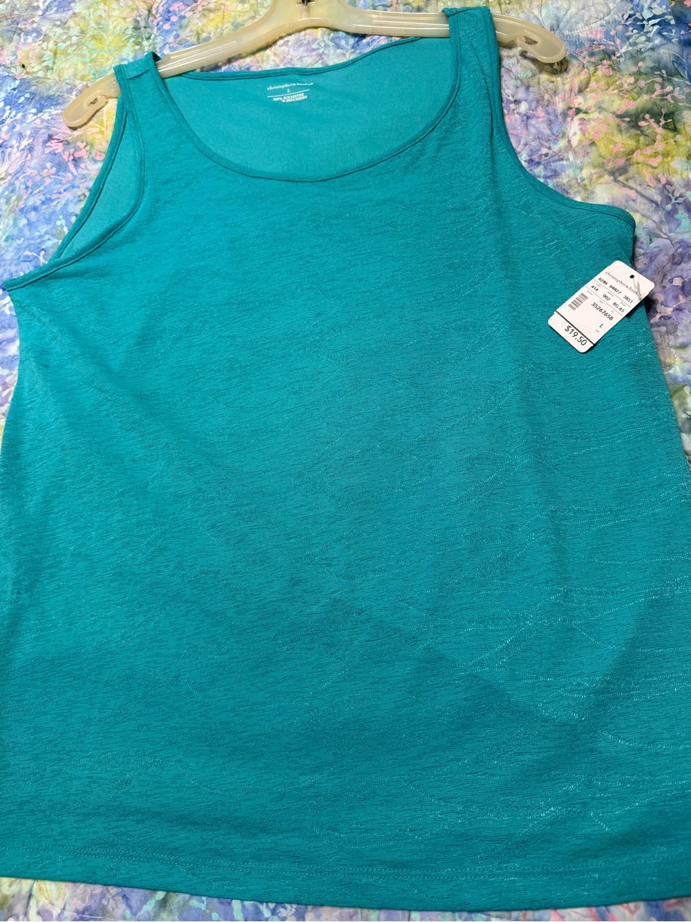 Christopher & Banks Teal Sleeveless Scoop Neck Tank
